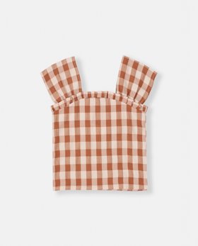 [JELLYMADE] TOP SEASHELL /RED CHECK [3Y]