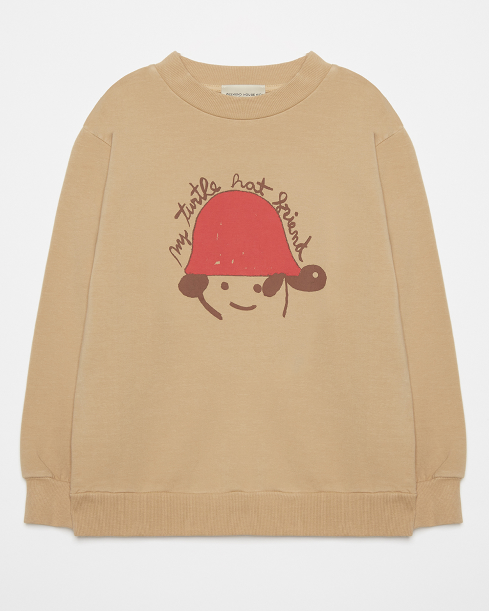 [WEEKEND HOUSE KIDS]Turtle sweatshirt /Soft brown [12Y]