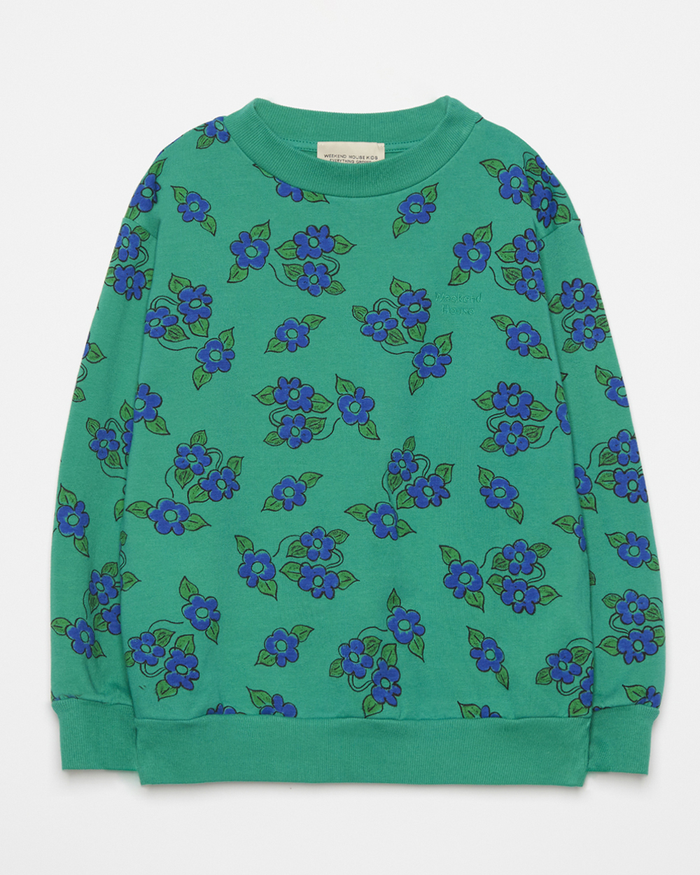 [WEEKEND HOUSE KIDS]Green flowers sweatshirt /Green [6Y]