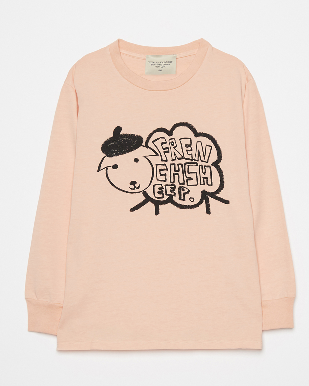 [WEEKEND HOUSE KIDS]Sheep l/s t-shirt /Peach [12Y]