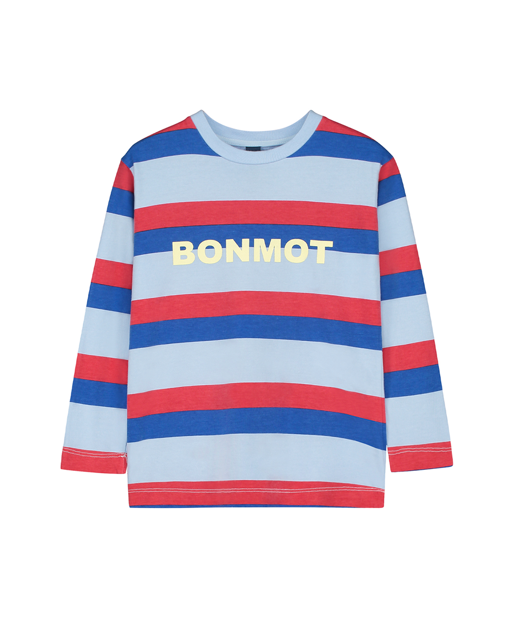 [BONMOT] T-shirt allover color stripes [4-5Y, 8-9Y]