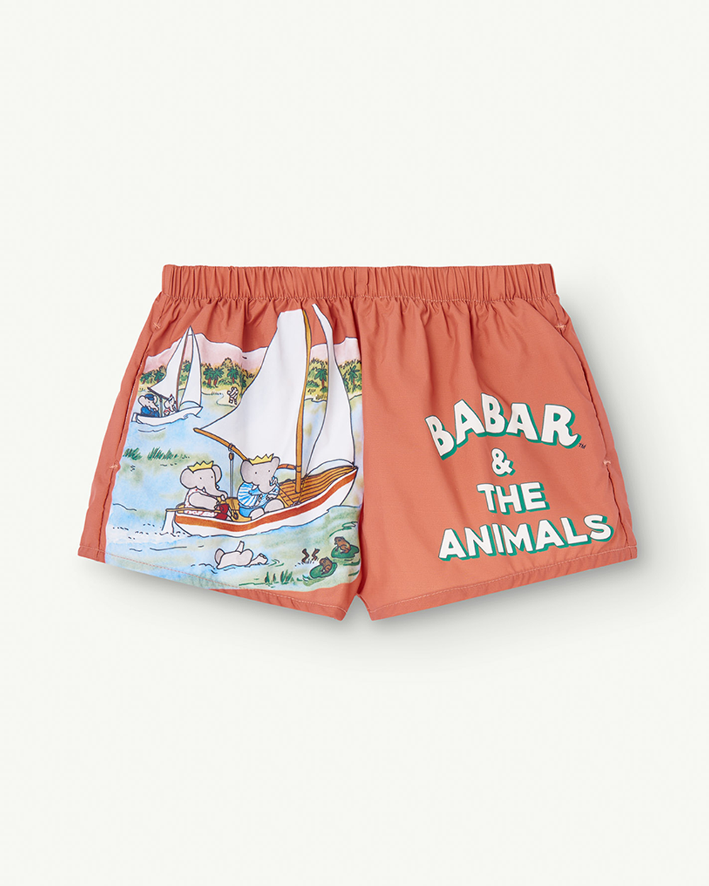 [TAO] PUPPY KIDS SWIMSUIT Orange_Elephant Boat [4Y]