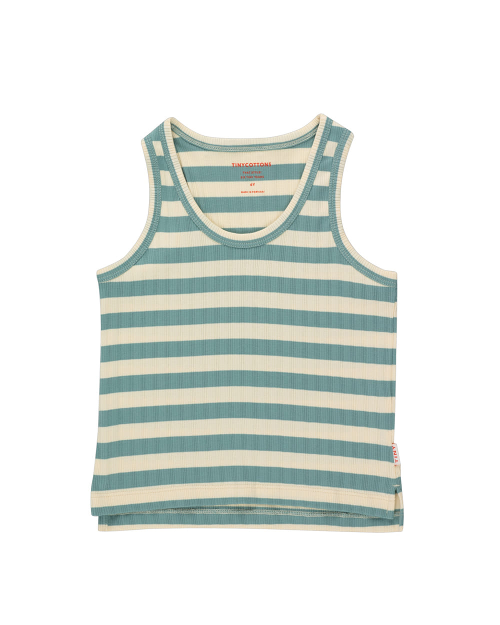 [TINYCOTTONS]STRIPES TANK TOP /pastel yellow/light teal [4Y]