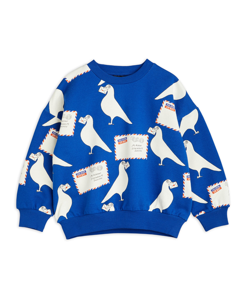 [MINIRODINI ] Pigeons aop sweatshirt [116/122, 128/134]