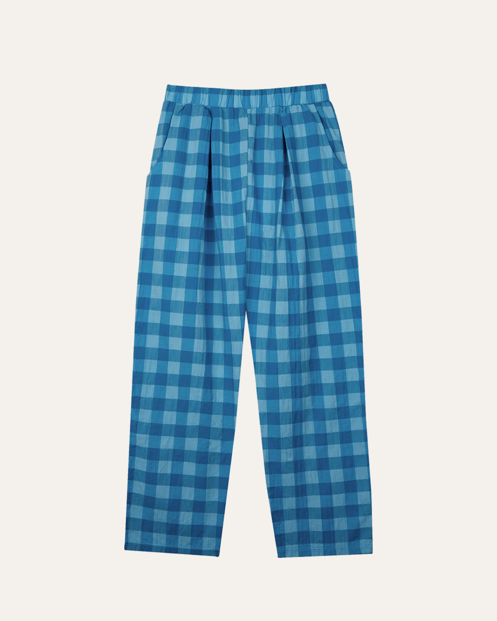 [ THE CAMPAMENTO ] BLUE CHECKED TROUSERS [7-8Y, 11-12Y]