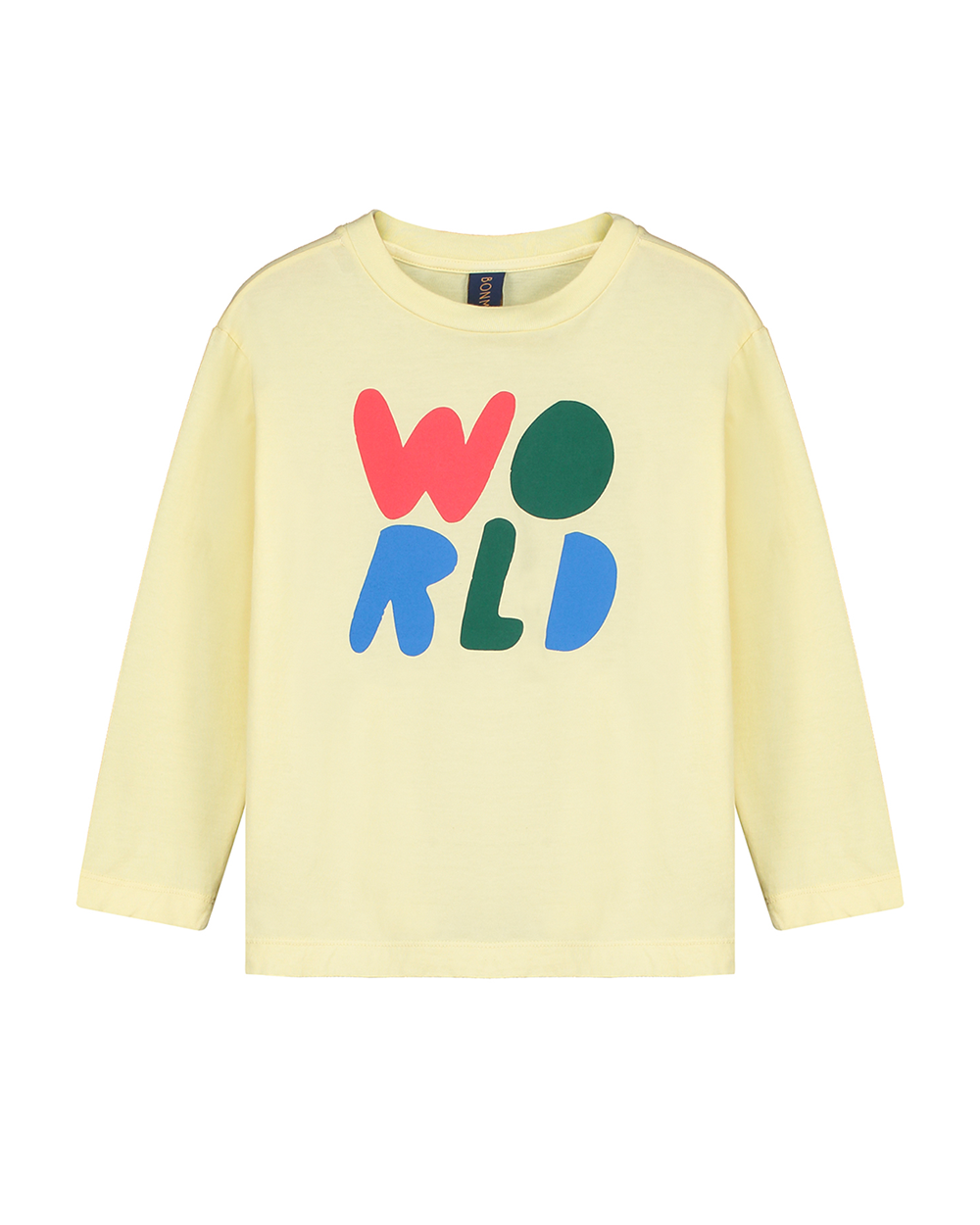 [BONMOT] T-shirt world colors mellow yellow [6-7Y, 8-9Y, 10-11Y]